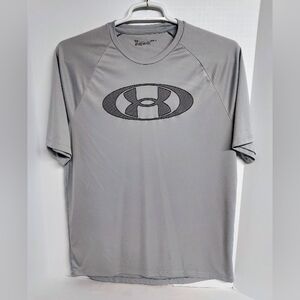 Men's Under Armour Performance T Gray Logo Crew Neck Short Sleeve Tshirt
Size: L